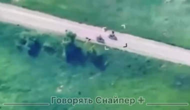Russians execute Ukrainian PoW by tying him to a motorcycle and dragging along the road