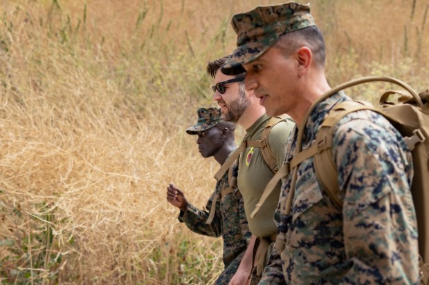 U.S. Marines with Headquarters and Support Battalion, Marine Corps Base...