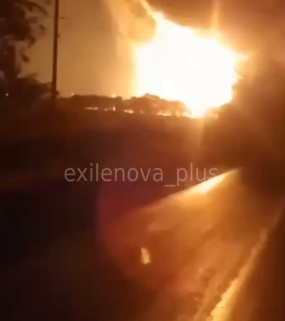 In Salsk, Rostov region, Ukrainian long-range drones hit a train with fuel tanks.