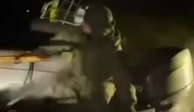 "Russian navy attempting to cross the Dnipro River" (multiple boats ram/collide into each other) (Ru pov) (posted July 2025)