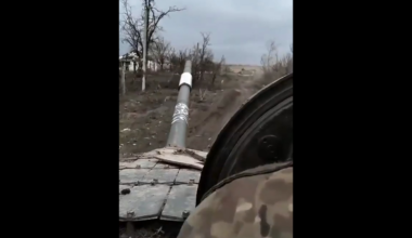 Russian T 80 BV hit and destroyed with javelin near Avdiivka March 2023