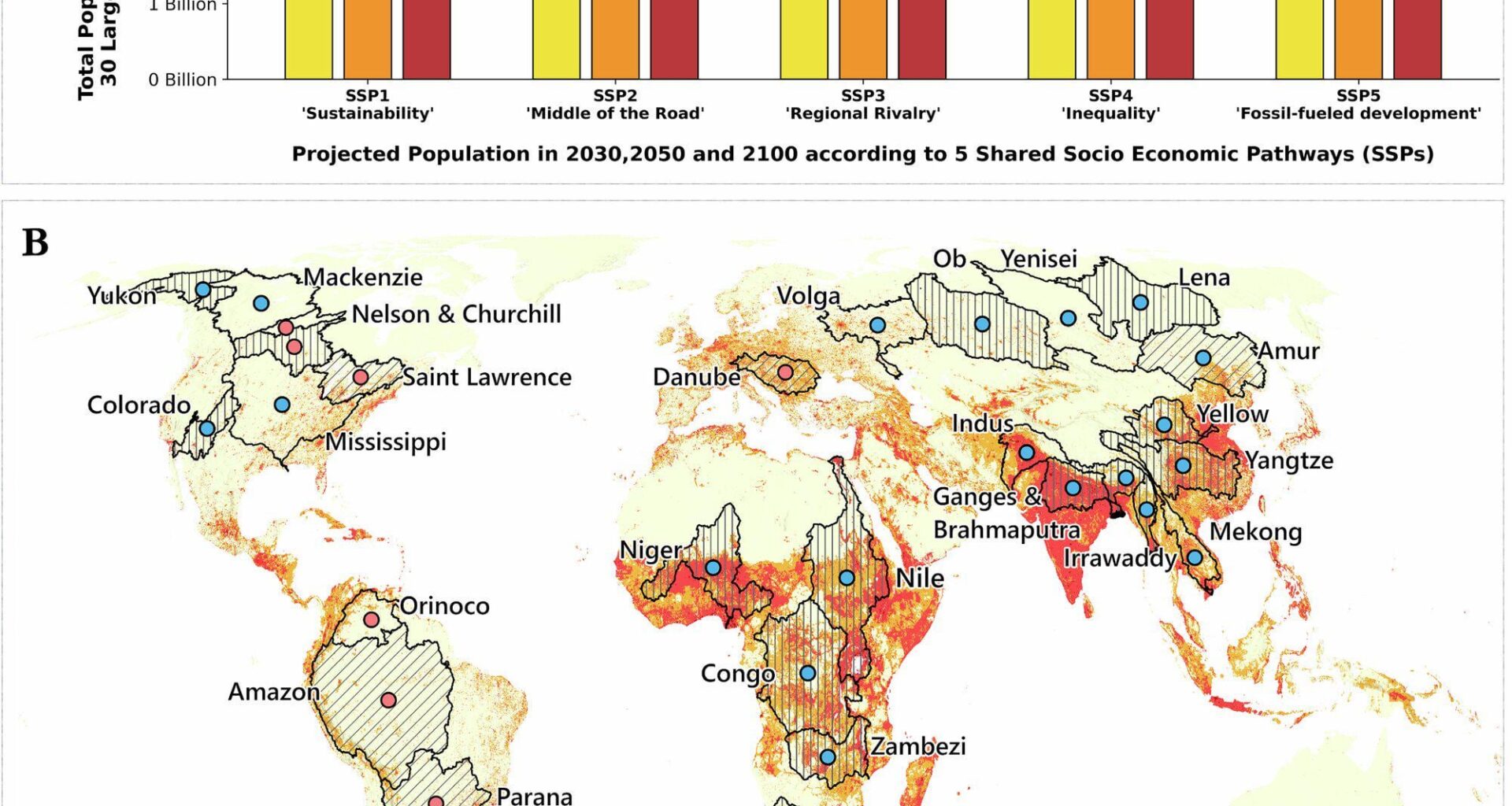 Nearly a billion people will be affected by a scarcity of water by 2100, researchers say. With lower carbon emissions, "We found that 500 million people (would be affected) instead of 900 million people, but water availability will still decrease in certain parts of the world."