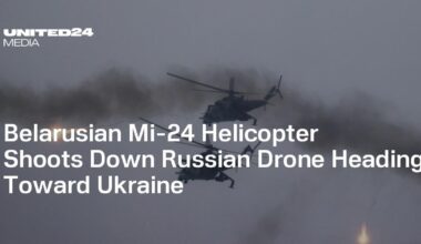 Belarusian Mi-24 Helicopter Shoots Down Russian Drone Heading Toward Ukraine
