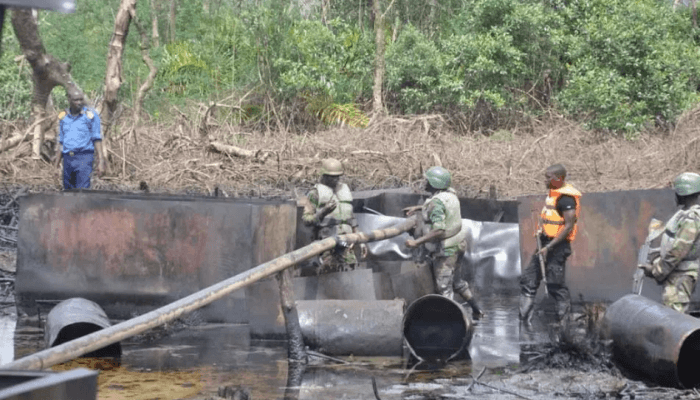 Troops foil ₦3.5bn oil theft, recover 2.38 million litres of stolen crude oil.
