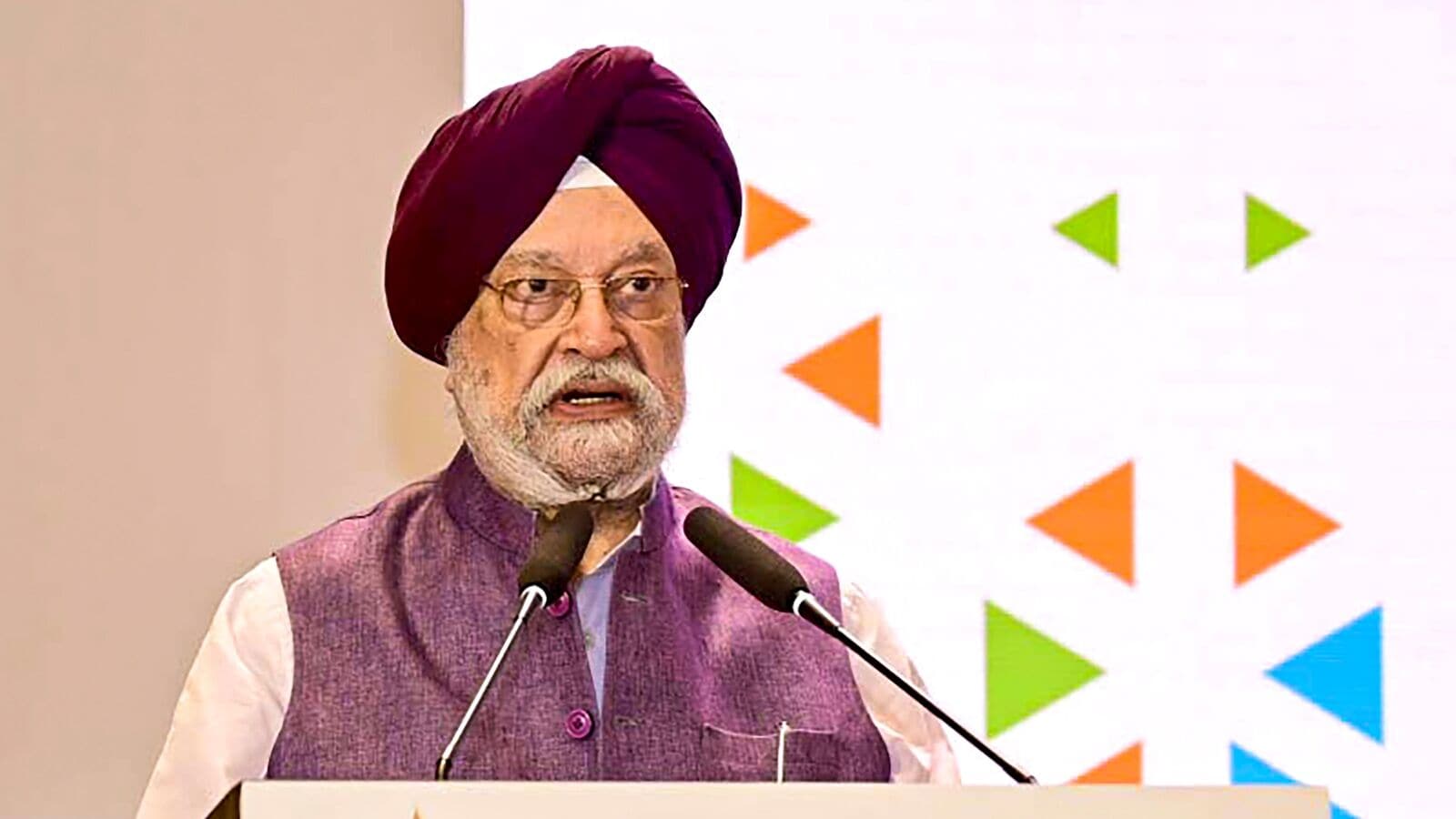 Union minister for petroleum and natural gas Hardeep Singh Puri. Photo: PTI