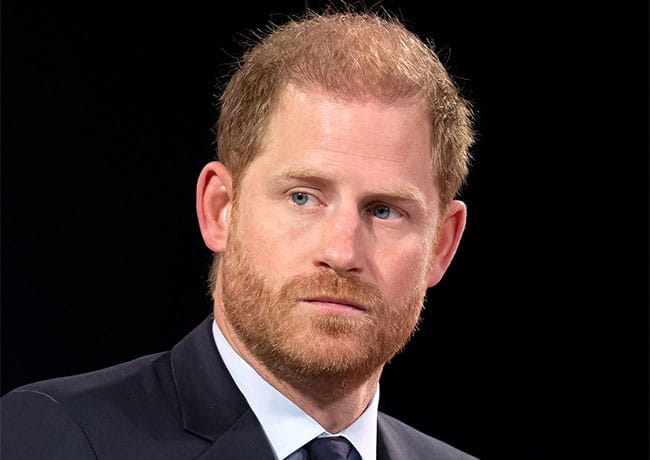 Prince Harry looking concerned