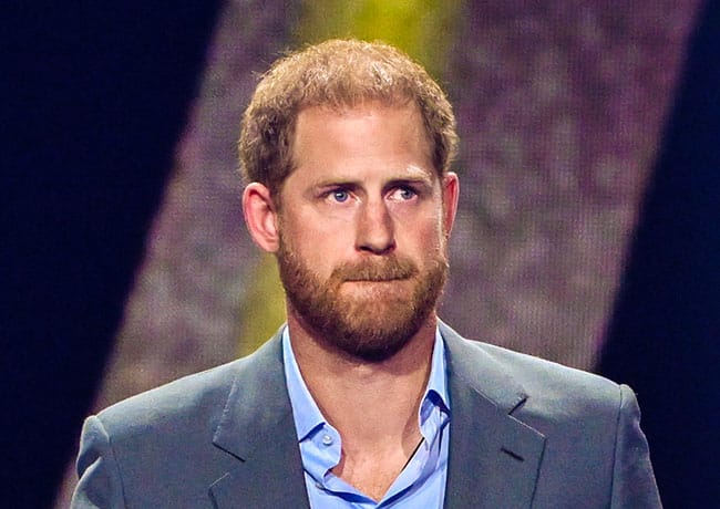 Prince Harry on stage Invictus Games