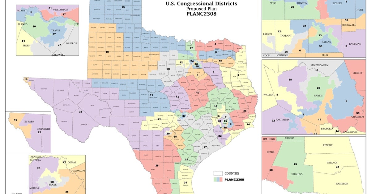 Texas Republicans target five seats in new congressional map