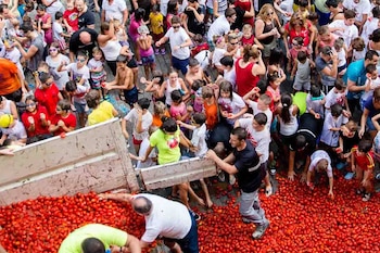 La Tomatina, en Buñol. (Ayto.