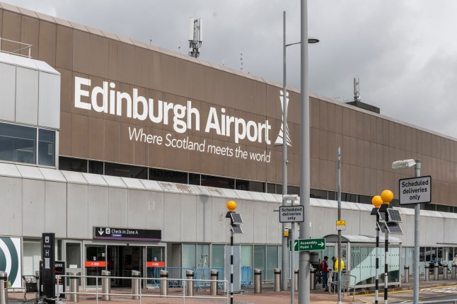 Entrance to the terminal building of Edinburgh Airport.