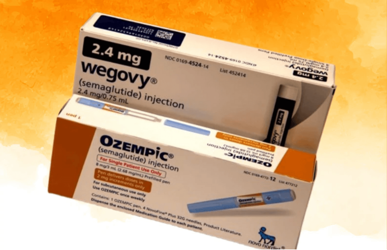boxes of Ozempic and Wegovy