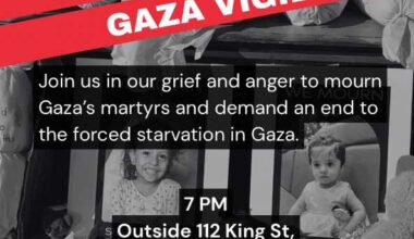 There’s a vigil on King Street in Old Town on Friday against the Israel-Hamas war
