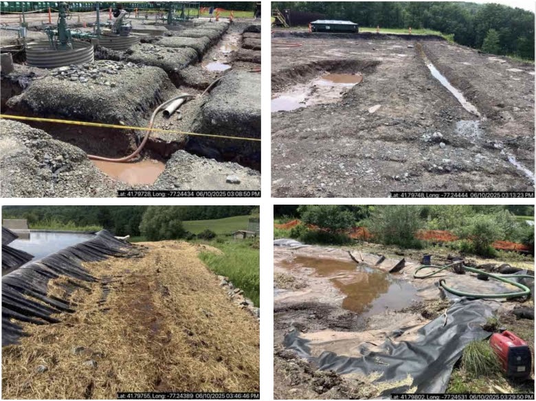 Active Wastewater Spill Remediation Efforts Have Continued For 30+ Days At The Seneca Resources Vandergrift Shale Gas Well Pad In Charleston Twp., Tioga County