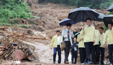 South Korea's president proclaims disaster after 19 die in flooding