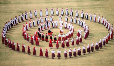 the Estonian Song and Dance Celebration unites 11,000 dancers in a moving display of identity