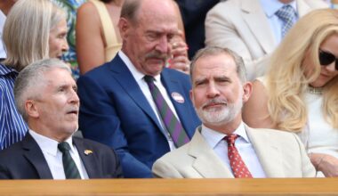 King Felipe Attends Wimbledon to Cheer on Carlos Alcaraz