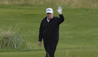 Trump Scotland Gold image via AP