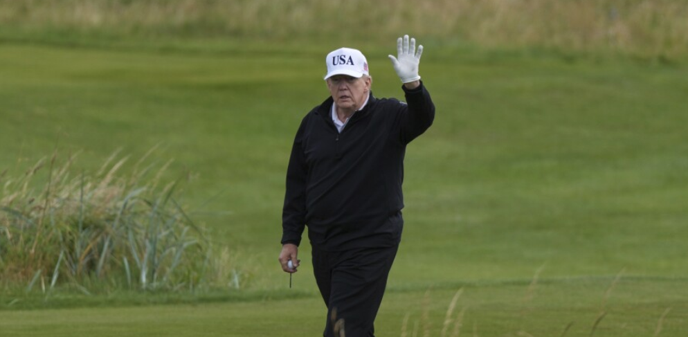 Trump Scotland Gold image via AP