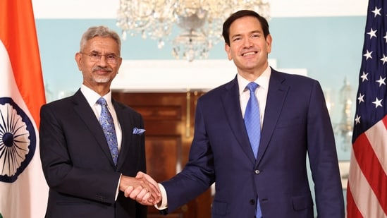 Indian External Affairs Minister Subrahmanyam Jaishankar met U.S. Secretary of State Marco Rubio at the meeting of the Indo-Pacific Quad at the State Department in Washington.(Reuters)