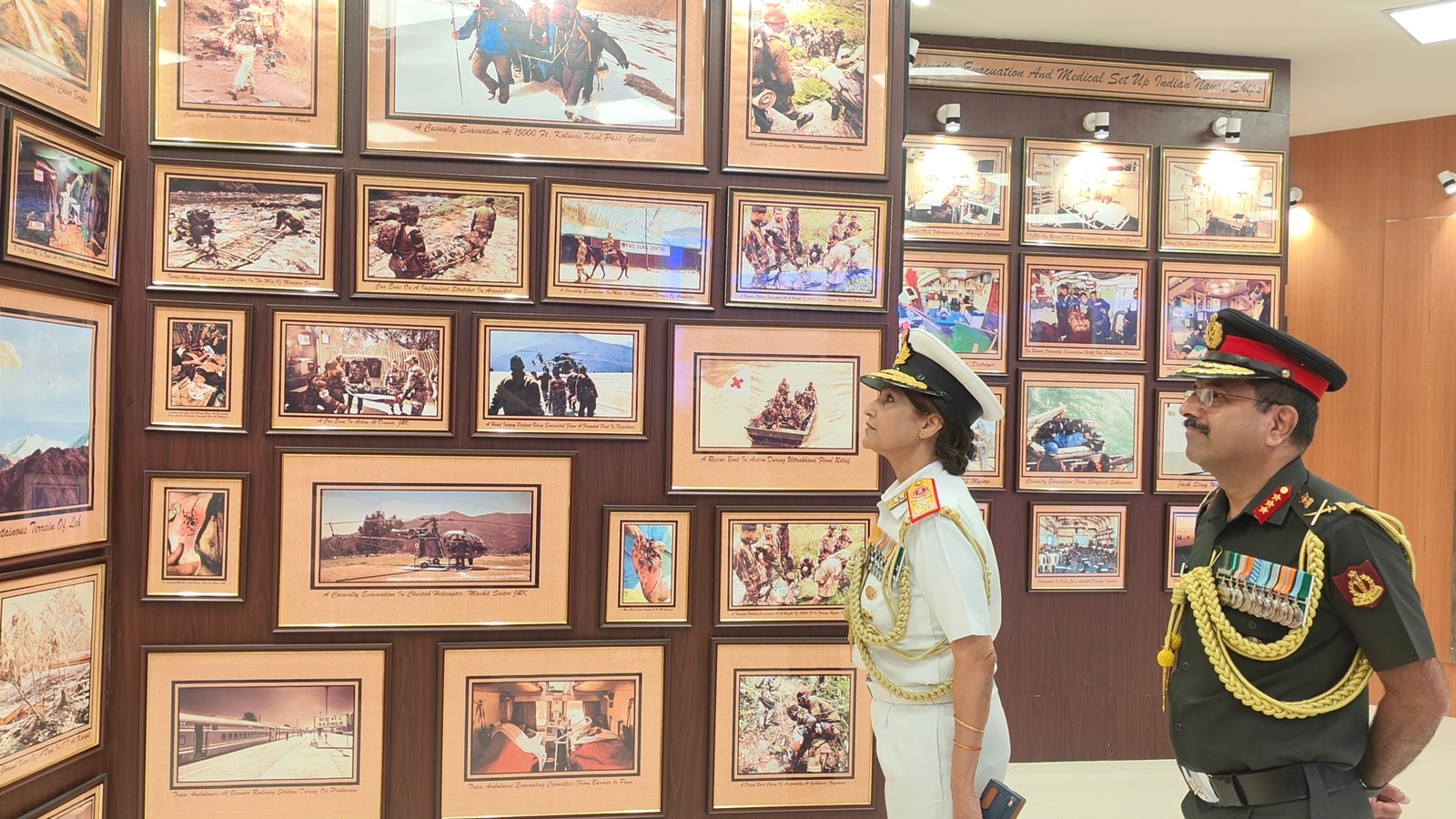 DGAFMS Surg Vice Admiral Arti Sarin at the War Surgery museum while on a recent visit to Pune's AFMC