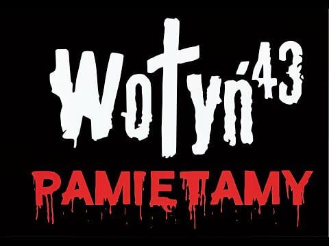 A monument commemorating the victims of the Volyn slaughter from the drone. Poland