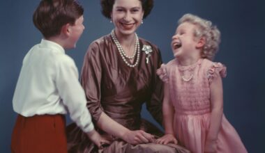 A young Elizabeth, Charles and Anne