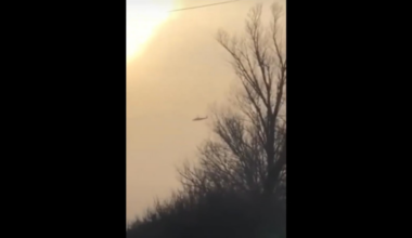 Russian Mi 28 get his tail blown off by Ukrainian MANPADS April 2022