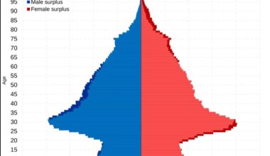 Why does the Oslo population pyramid look like this?