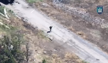 Russian soldier burns to death after being immobilized by a Ukrainian FPV drone hit of the 414th UAV Strike Brigade "Birds of Madyar" [published 30th of July 2025]