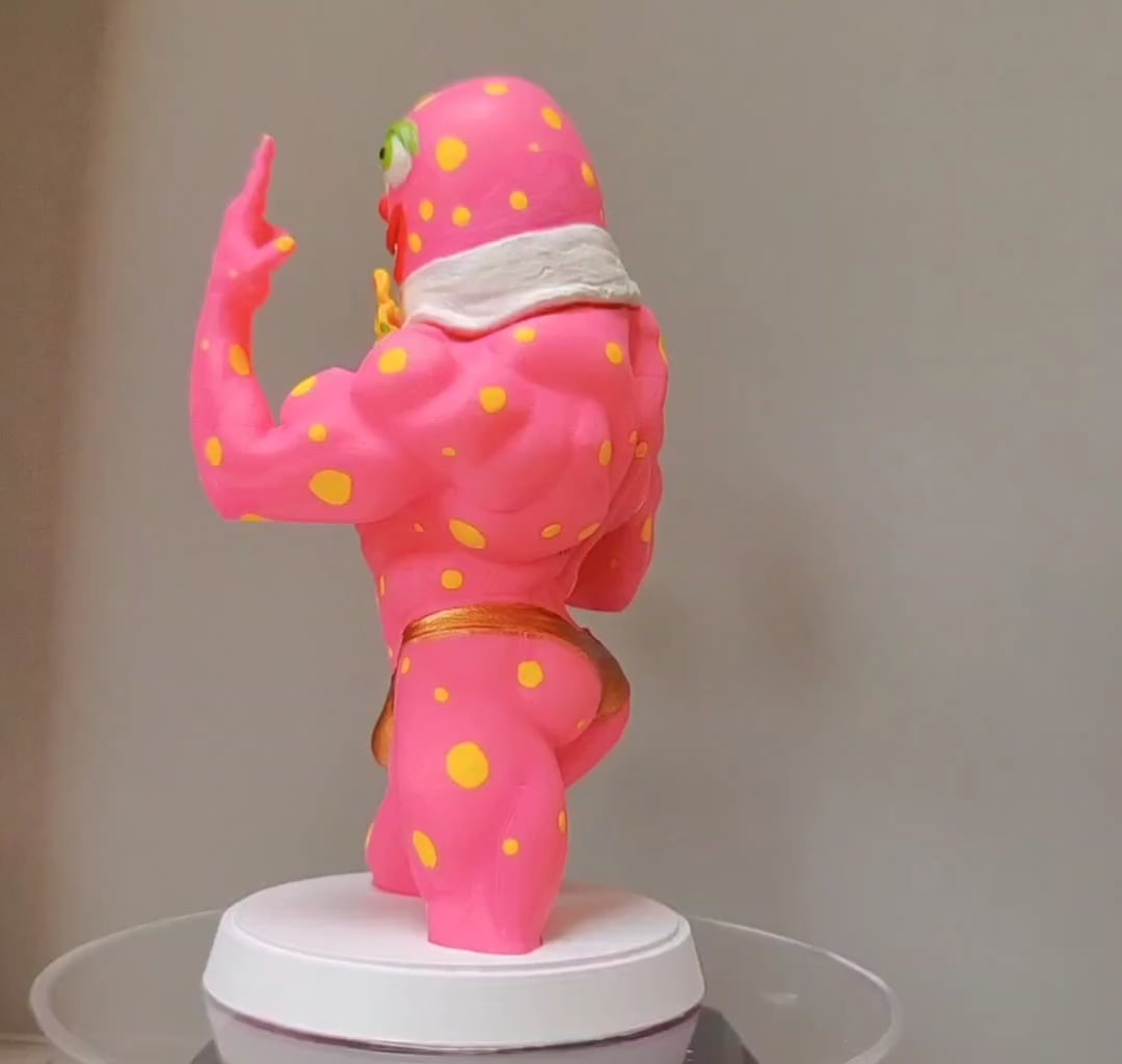 I sculpted Mr. Blobby as I remember him