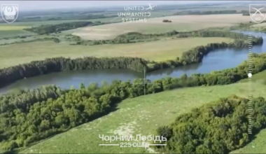 NSFW: Russian boat taken out by Ukrainian fiber-optic FPV drone. The enemy captain was forced to swim to cross the river. A precise drone drop took him out. "Black Swan" unit, 225th Assault Regiment. Kursk direction. [Published 17.07.2025]
