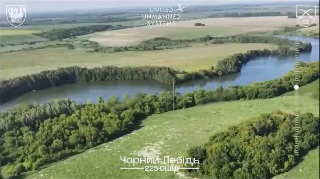 NSFW: Russian boat taken out by Ukrainian fiber-optic FPV drone. The enemy captain was forced to swim to cross the river. A precise drone drop took him out. "Black Swan" unit, 225th Assault Regiment. Kursk direction. [Published 17.07.2025]