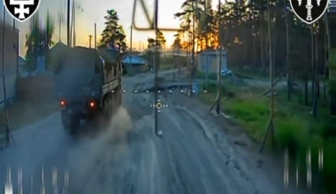 Ukrainian fiber-optic FPVs flew under a net-covered road and hit russian logistics in the Lyman direction [Signum Drone Bataillon, 53rd mechanized Brigade, July 2025]