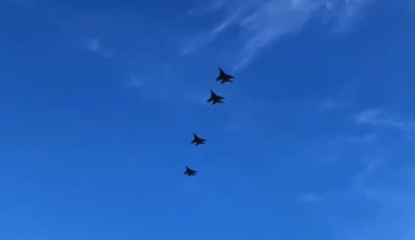 Ukrainian Air Force MiG-29 Fighter aircraft drop GBU bombs on Russian FSB headquarters and Russian army positions [2025]