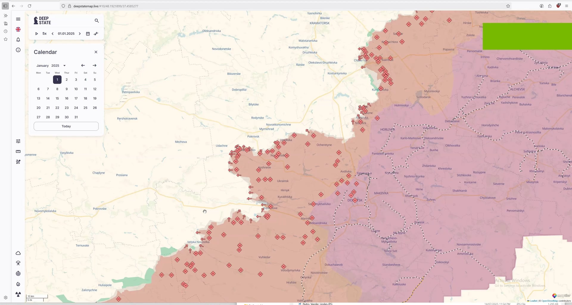 Advances in the Pokrovsk area. January 1st to today.