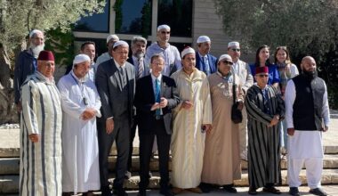A delegation of imams and Muslim community leaders meets with President Isaac Herzog at the President’s Residence in Jerusalem on July 7, 2025. (Photo via Times of Israel)