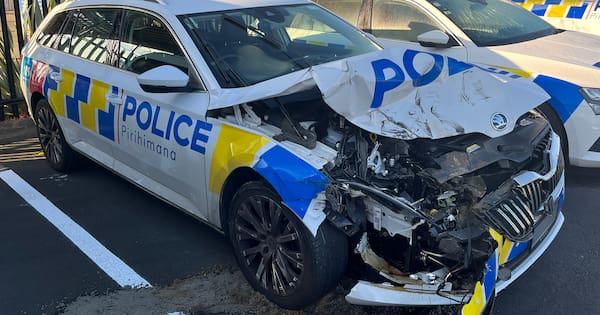 Stolen vehicle driver sought after police car 'repeatedly rammed'