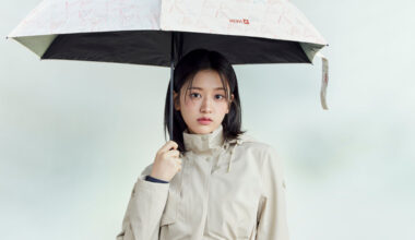 K-pop girl group IVE member An Yu-jin is wearing a raincoat from Nepa, a local sportswear brand, in the label's 2025 Spring/Summer promotional campaign [NEPA]