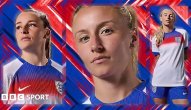 A graphic of Ella Toone, Leah Williamson and Chloe Kelly