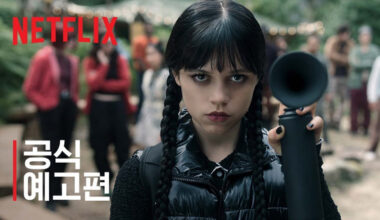 A teaser image for the second season of “Wednesday” (2022-), which premieres globally on Netflix on Aug. 6. [NETFLIX]