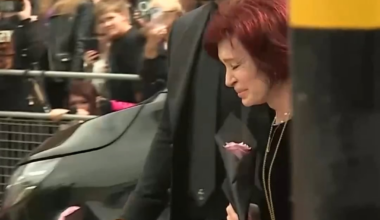 Sharon Osbourne cries and makes sign to cheering crowd as family leads tributes to Ozzy Osbourne