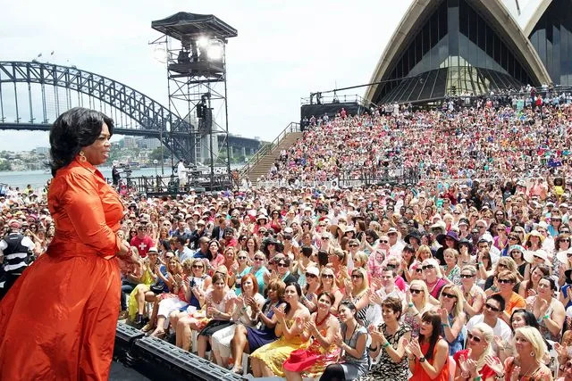 George Burns/Harpo Productions Inc. via Getty Winfrey brought her show to the Sydney Opera House in 2010