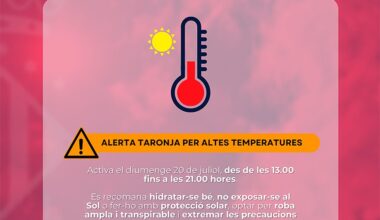 La AEMET eleva la alerta por altas temperaturas a nivel naranja para el domingo 20 de julio en Sagunto