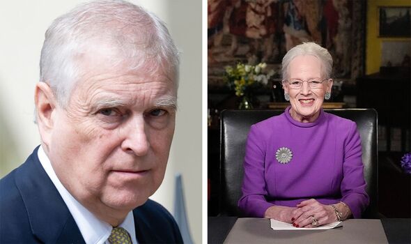 Prince Andrew and Queen Margrethe of Denmark