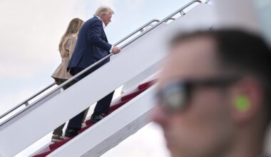 President Donald Trump and first lady Melania Trump head to Texas following floods