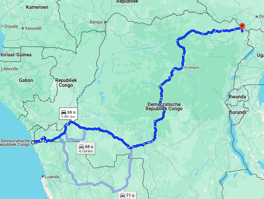 You can drive at least 66 hours without leaving Belgium.