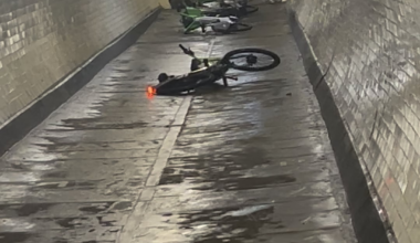 Abandoned Lime bike infestation in the Greenwich football tunnell