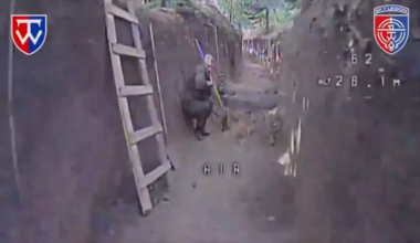 Ukrainian fiber-optic drone flew through a whole trench network to destroy a Russian shelter. A second drone hit a Russian soldier. Belgorod direction. Sky Legion unit, 58th Motorized Infantry Brigade. Mid July 2025