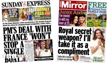 'Kate aces it' and UK PM 'won't stop a single boat'