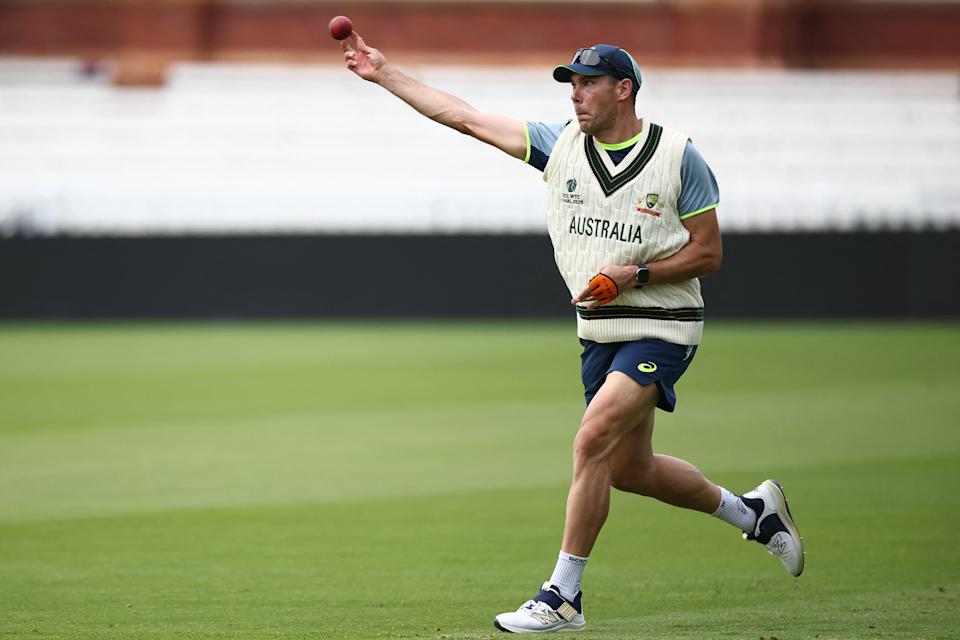Australia's Scott Boland attends a practice session ahead of the ICC World Test Championship cricket final match between Australia and South Africa at Lord's cricket ground in London, on June 9, 2025. (Photo by HENRY NICHOLLS / AFP) / RESTRICTED TO EDITORIAL USE (Photo by HENRY NICHOLLS/AFP via Getty Images)